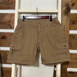 Women's Carhartt Rugged Shorts, size 4, dark khaki